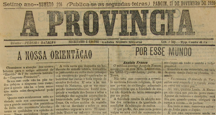 Jornalismo Colonial de Expressão Portuguesa – Goa